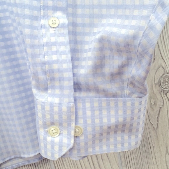 PRONTO Uomo Blue & White Gingham Pattern Shirt XXL - Picture 3 of 8